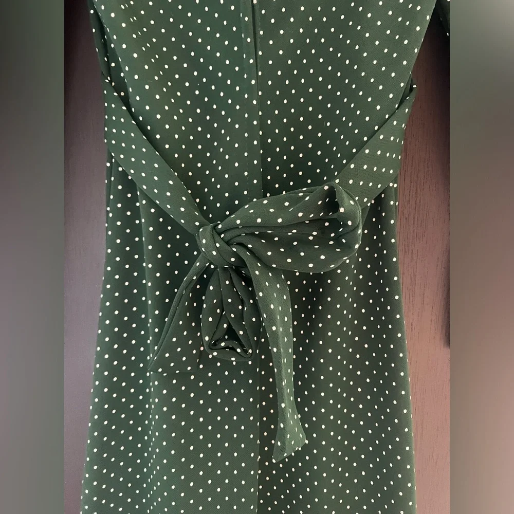 Vintage 70s Bib Front Tie Back Prairie Long Sleeve Maxi Dress - Picture 9 of 14